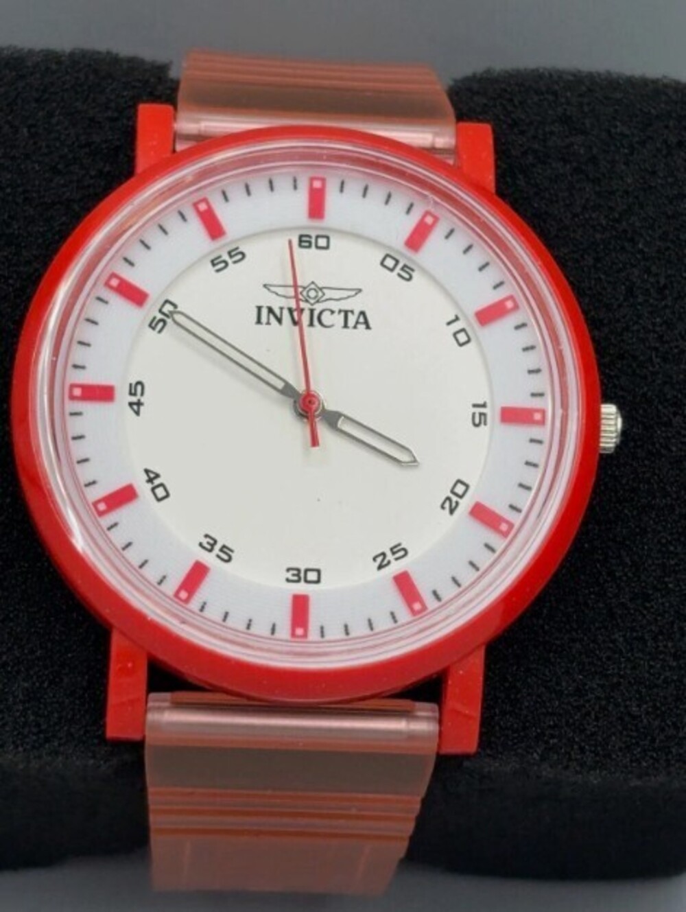 Invicta Angel 50750 Unisex 40mm Red Transparent Quartz Watch NEW